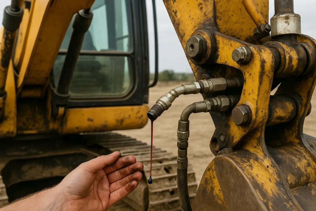 4. Excavator Leaks and Dirty Fluids You Can See and Fix Early