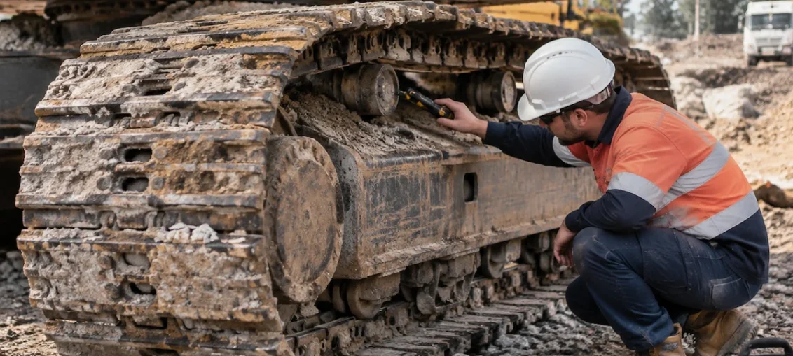 excavator track wear